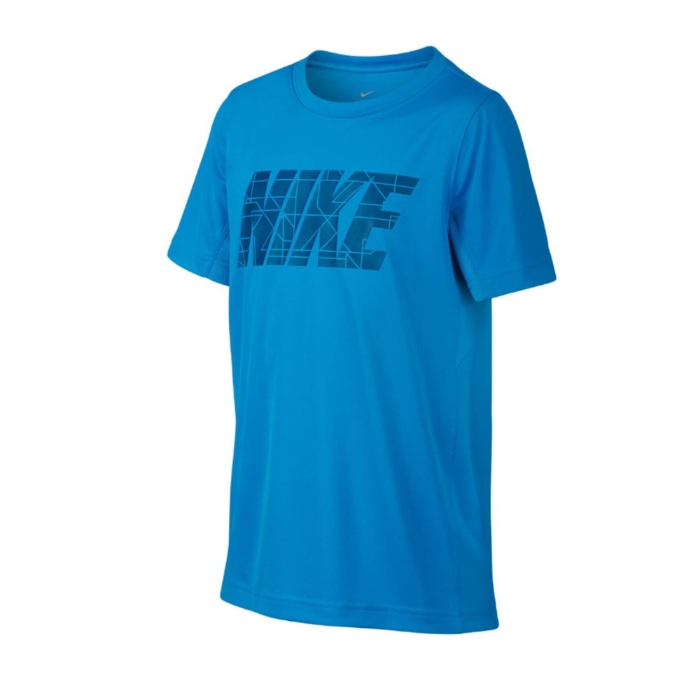Boys Nike Blue Graphic Kid's Shirt - Picture 3 of 10